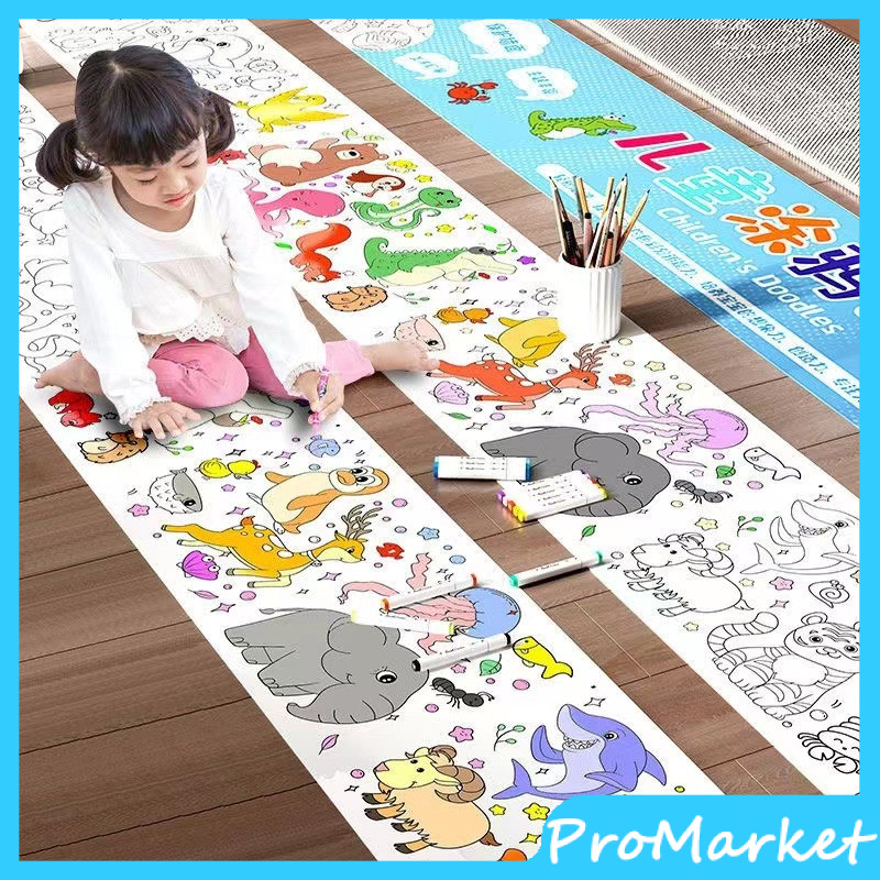 

3 METER Graffiti Scroll Kertas Mewarnai Jumbo Anak Kertas Mewarnai Jumbo Dan Besar COLORING ROLL Paper