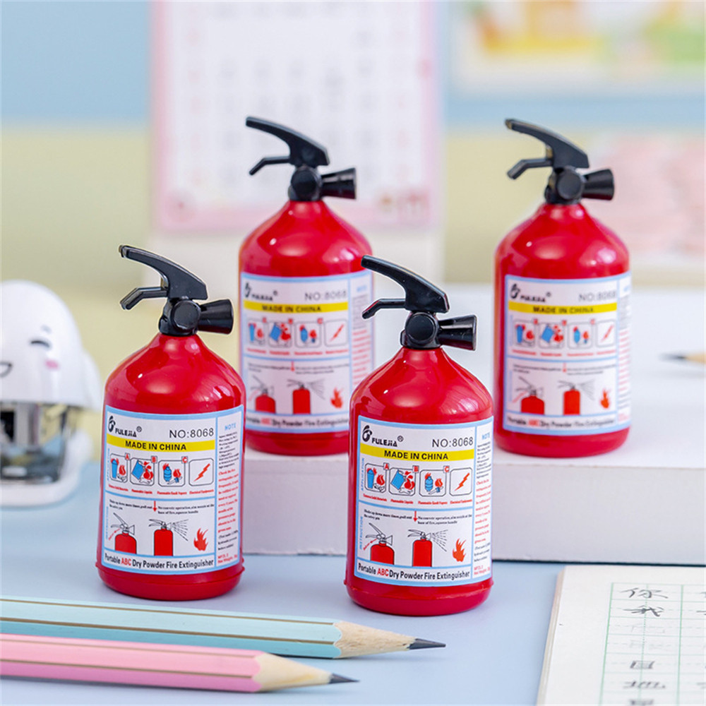 

1 PC Creative Fire Extinguisher Shape Pencil Sharpener Kids Student Stationery Kawaii School Supplies Student Gift Kids Prizes