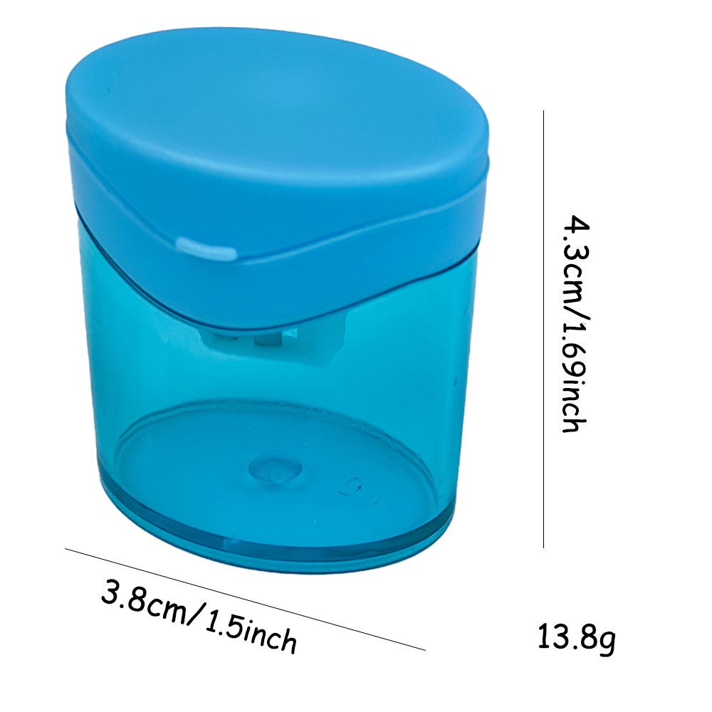 

1pc Hand-held single-hole multifunctional pencil sharpener with lid suitable for standard 8mm pencil 753A