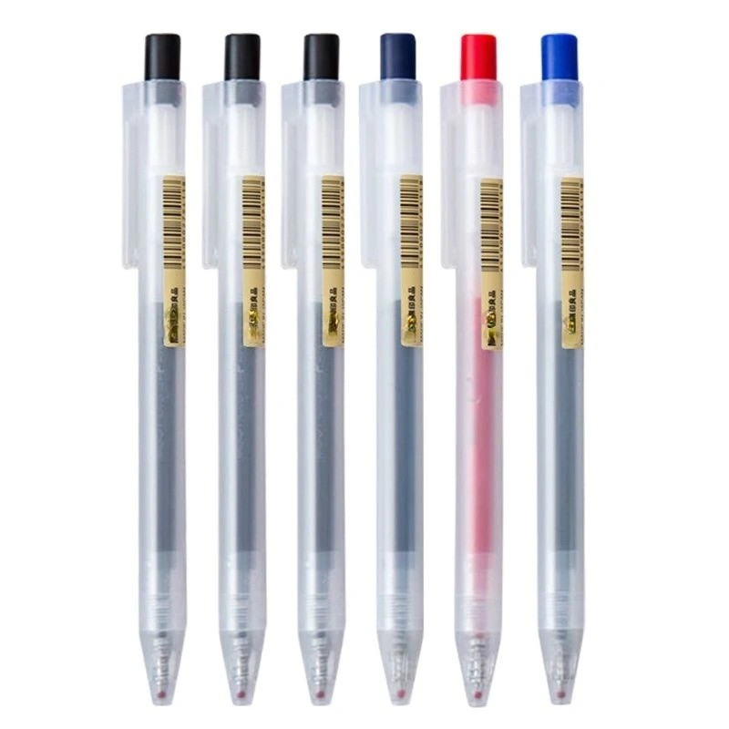 

5/3Pcs/Set 0.5mm MUJIs Kawaii Gel Pen Black/Red/Blue Ink Japan Color Pen Office School Cute Ballpoint Pen Refills Stationery