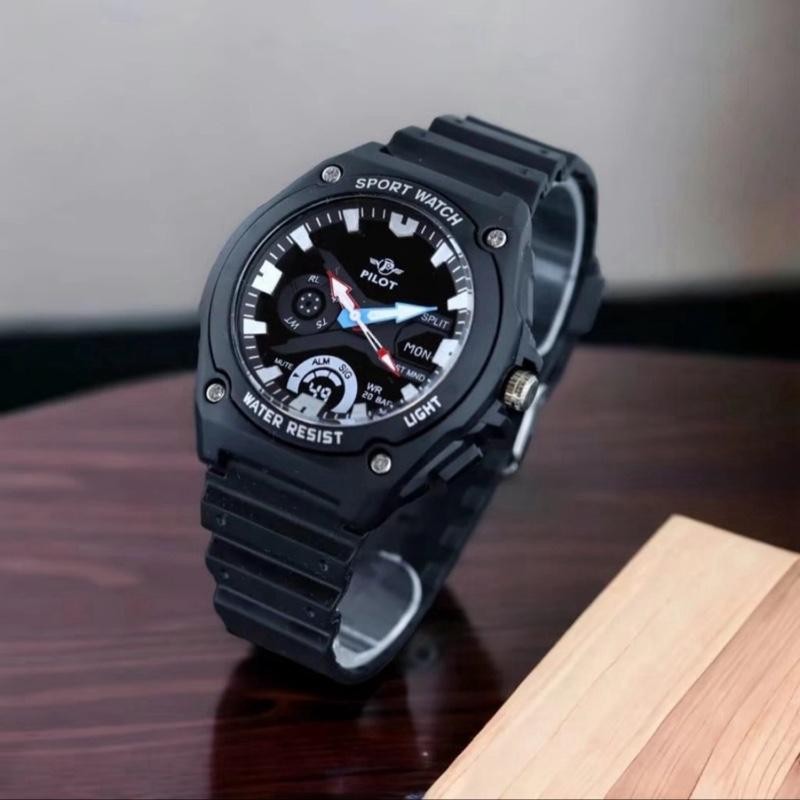 TERBARU - JAM TANGAN SPORT PILOT-3289 WATERPROOF WATCHES