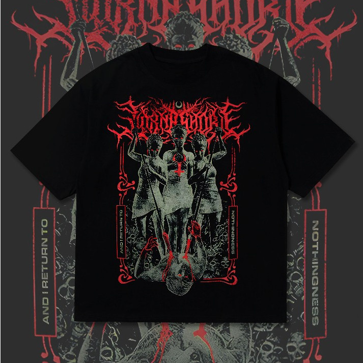 S-5XL Kaos T-shirt Music Metal Band LORNA SHORE 004 Loose Men Tshirt Baju Tshirt Ready Stock