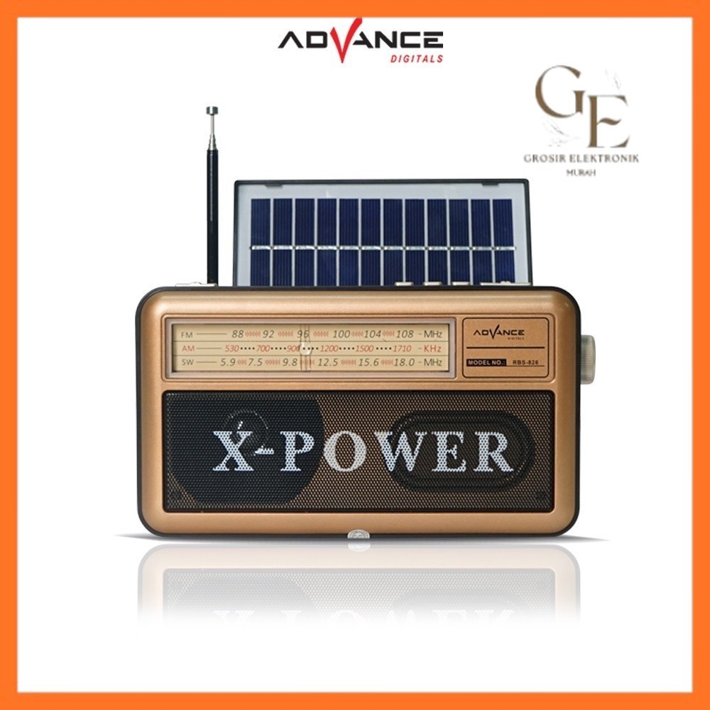 Advance RBS 826 Speaker Radio Bluetooth Panel Surya Charger Matahari// GARANSI RESMI[GE]