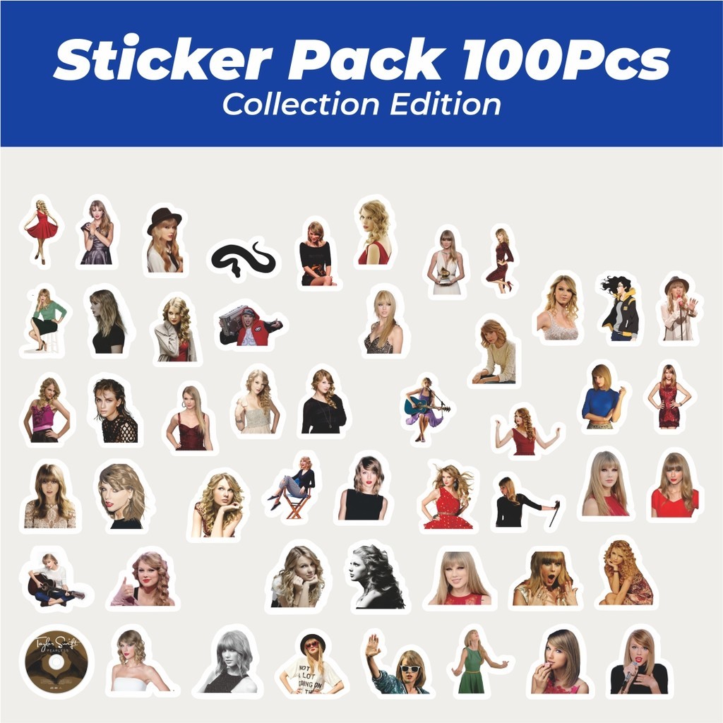 

Hot Sticker Taylor Swift Sticker Lucu Anti Air Stikers Berperekat Waterproof Sticker Decal Buat Motor Helm Buku Journal Koper Casing HP Laptop Botol Minum