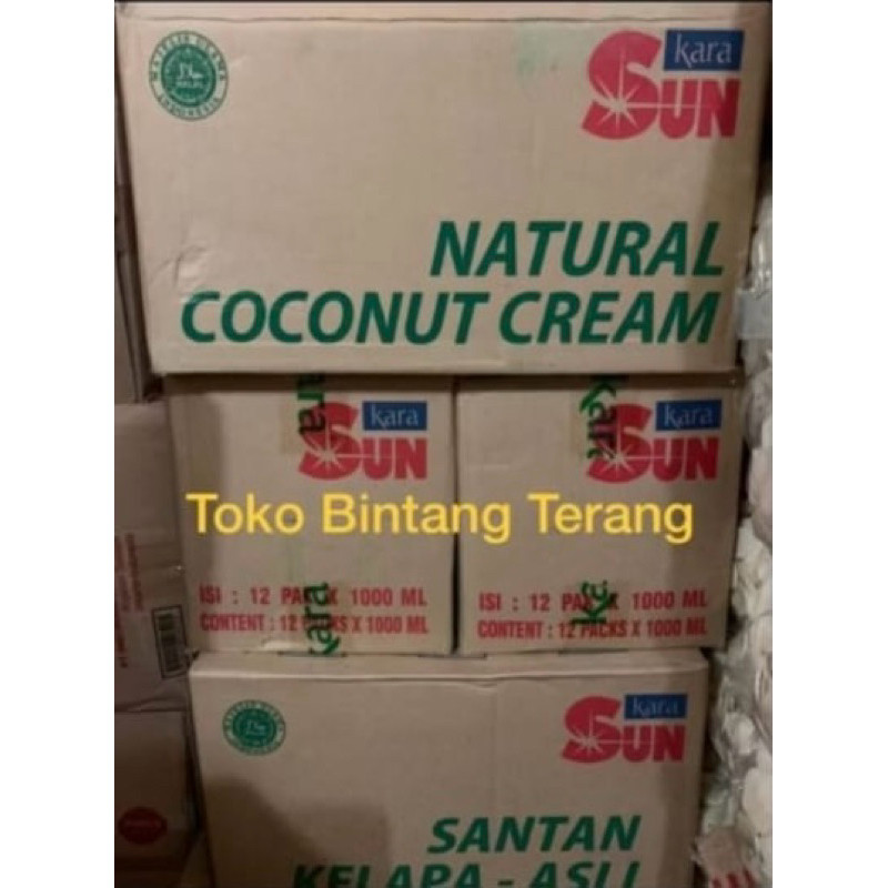 

NEW SALE Santan Sun Kara / Sunkara 1 L / Liter / LT / 1000 ml x 12 pcs / pak per dus karton