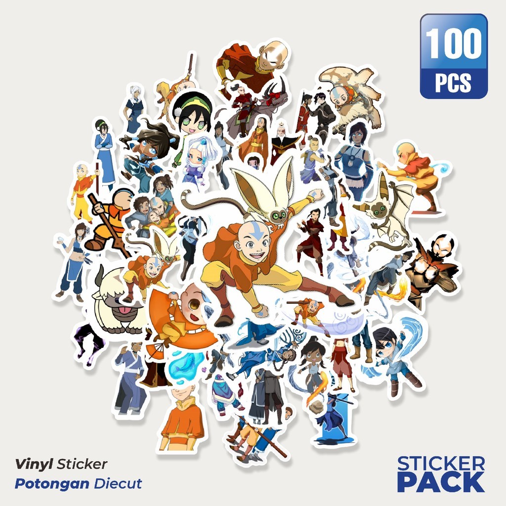 

Stiker Vinyl Sticker Kartun Avatar: The Last Airbender Sticker Waterproof Aesthetic- Untuk Laptop, Motor, dan Helm - Paper Stationery Pack