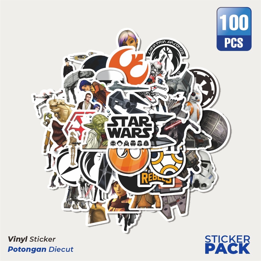 

Stiker Vinyl Stiker Kartun Star Wars Rebels Waterproof Aesthetic- Untuk Laptop, Motor, dan Helm - Paper Stationery Pack