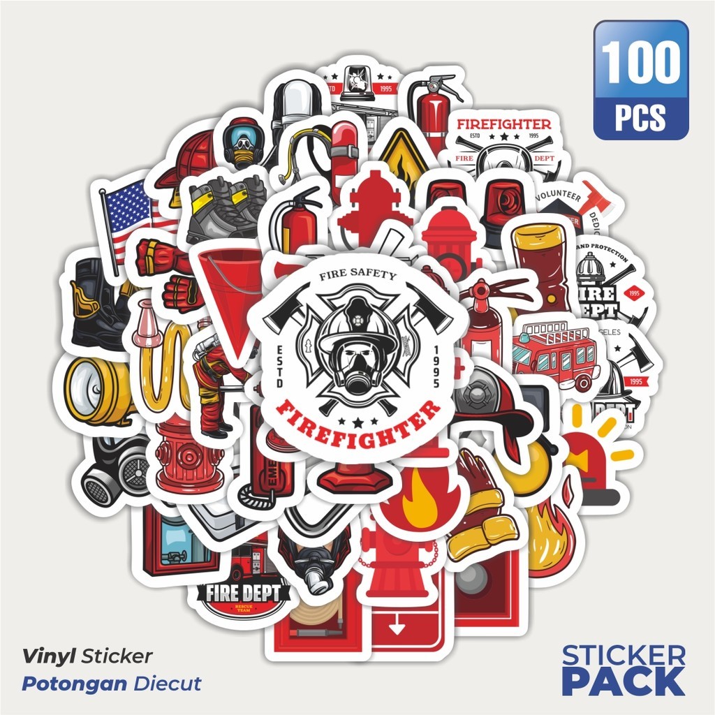 

Stiker Vinyl Stiker Firefighter [Pemadam Kebakaran] Waterproof Aesthetic- Untuk Laptop, Motor, dan Helm - Paper Stationery Pack