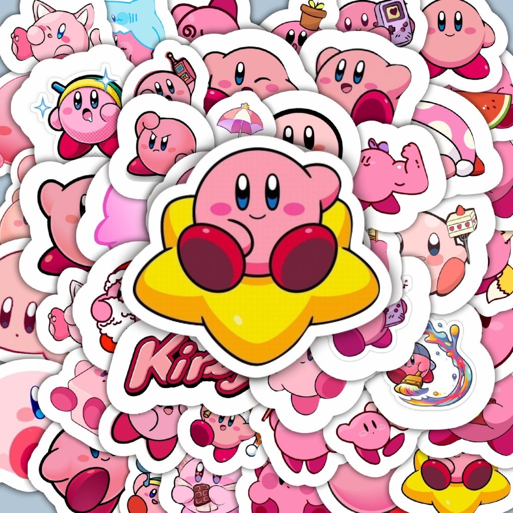 

100PCS Lucu Stiker Karakter Kirby V3 Stiker Aesthetic Stiker Anti Air Stikers Berperekat Waterproof sticker decal buat Motor Helm Buku Journal Koper Casing HP Laptop Botol Minum Hadiah anak