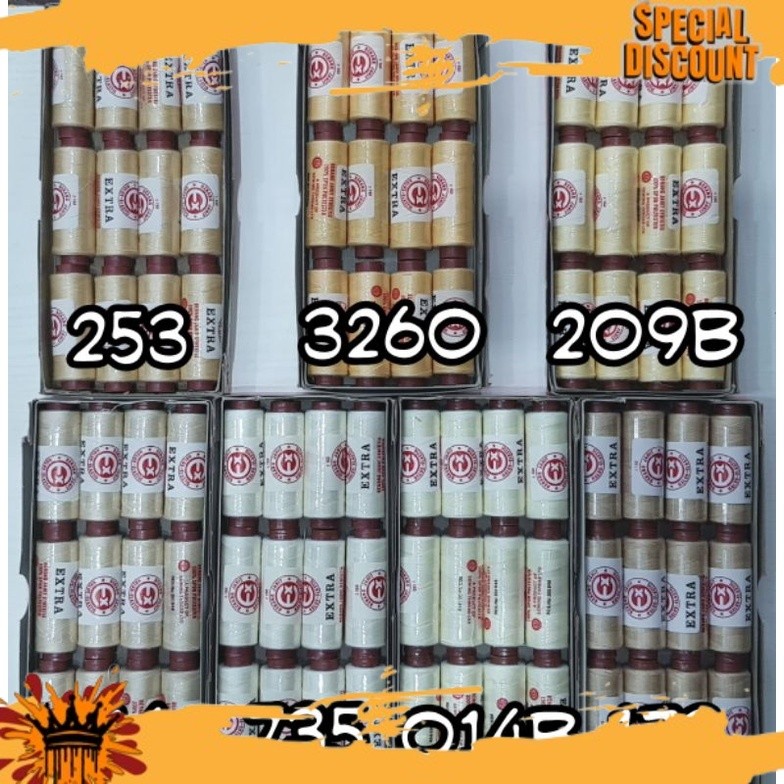 SUKA Benang Jahit EXTRA 160 yards Warna Krem (Harga per pcs) SKPD