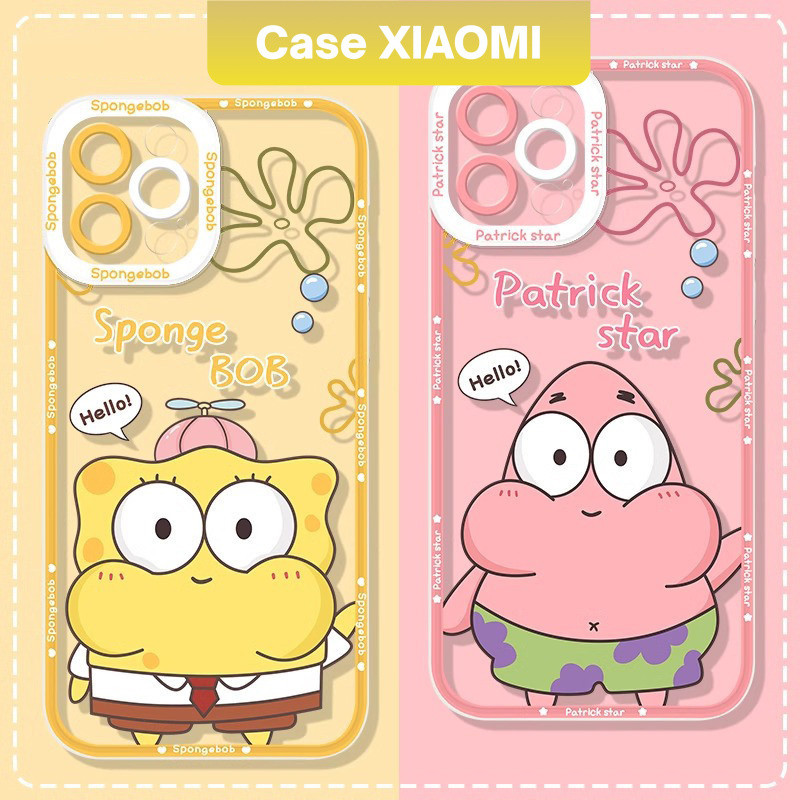 Spongebob and Patrick Case Redmi 12 13C 9C 10A 9A 12C 9T 11A 10 9 10C 9C NFC Note Protective Case
