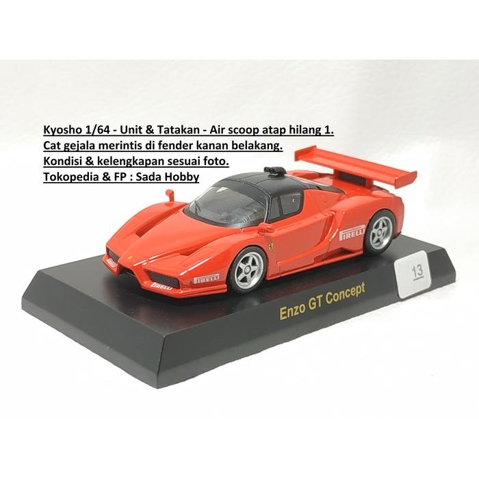 IP3... Kyosho 1/64 Ferrari Enzo GT Concept Red Merah Minus 2ND