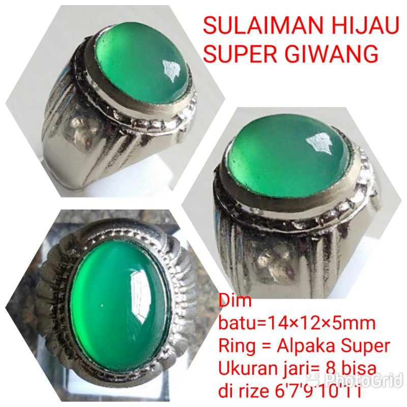 CINCIN BATU SULAIMAN HIJAU HQ