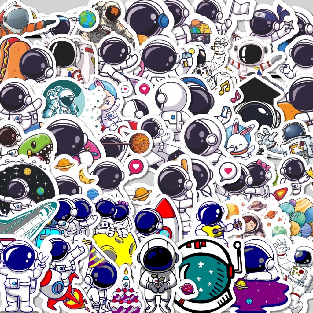 

Stiker Cutting Pack Stiker Astronot Luar Angkasa Aesthetic Isi 100Pcs Series Aesthetic Lucu Keren Untuk Koper Bahan Vynil