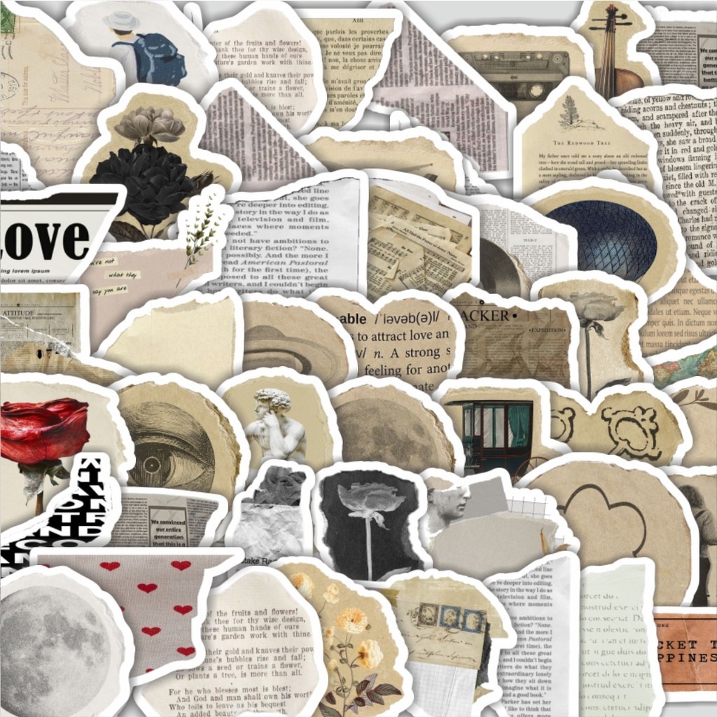 

Stiker Cutting Pack Stiker Retro Theme 2 Isi 100Pcs Series Aesthetic Lucu Keren Untuk Koper Bahan Vynil