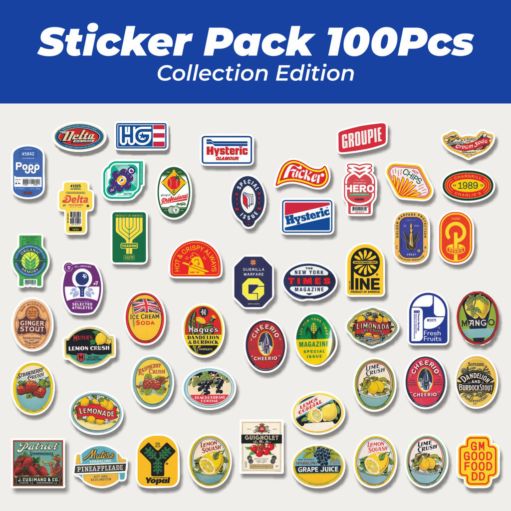 

Hot Stiker Label Vintage [Label Antik] Lucu Anti Air Stikers Berperekat Waterproof Sticker Decal Buat Motor Helm Buku Journal Koper Casing HP Laptop Botol Minum