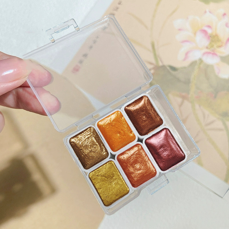 

6-Color Watercolor Paint Set - Vibrant Pigment for Artists' Drawing, Calligraphy & Crafts For Easy Mixing & Pouring