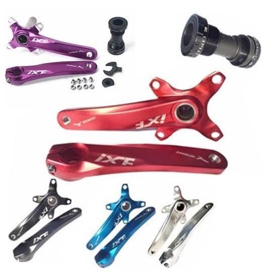 PAKET CRANK IXF plus BB hollowtech ht2 HT 2 bottom bracket no shimano - Hitam