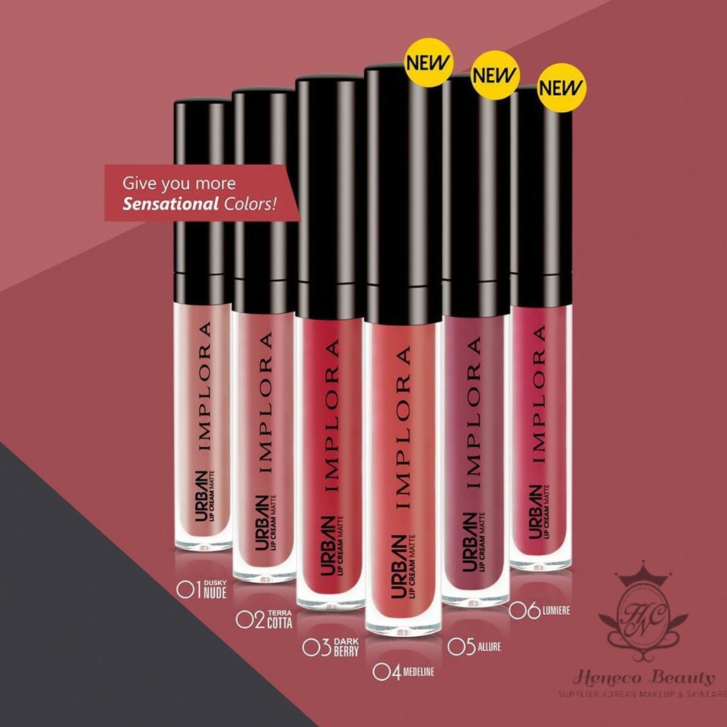 IMPLORA Urban Lip Cream Matte / Long Lasting Lip Cream x Relaxa 100% Original