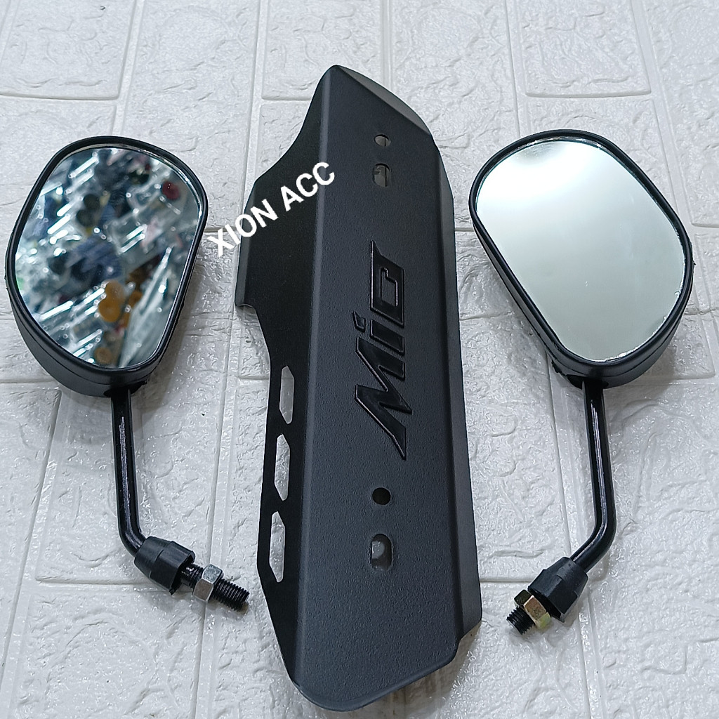 Paket murah Spion model mio Plus Tameng knalpot Mio bahan abs anti panas anti pecah ( All Mio )