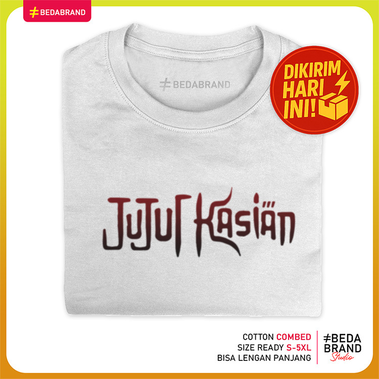 Kaos Plesetan Parodi Logo Brand Unik - Jujur Kasian