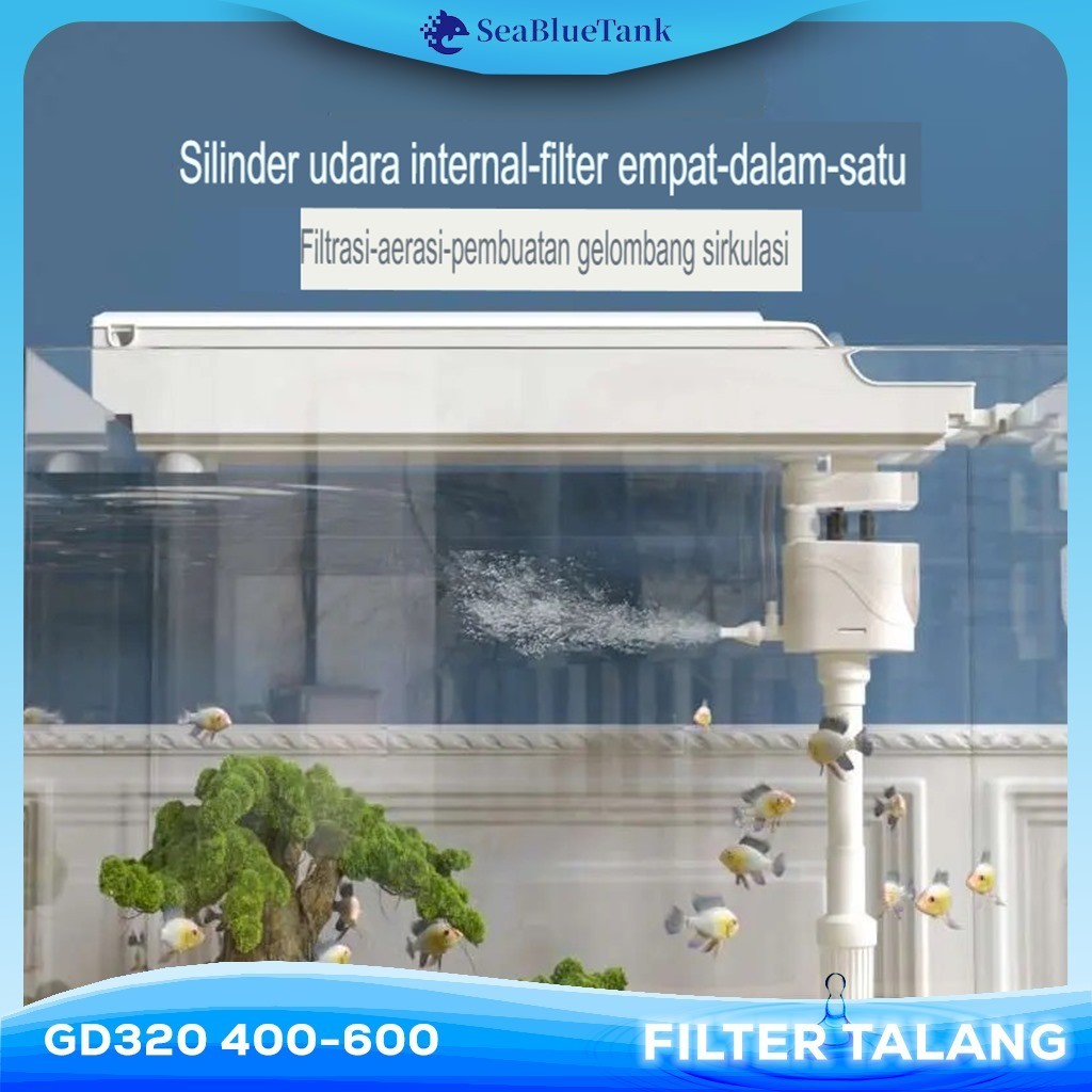 New SBT Filter Akuarium 3IN1 GD 320/400/500/600, Pemurnian Air, Sirkulasi Sistem Penyaringan Kecil, 