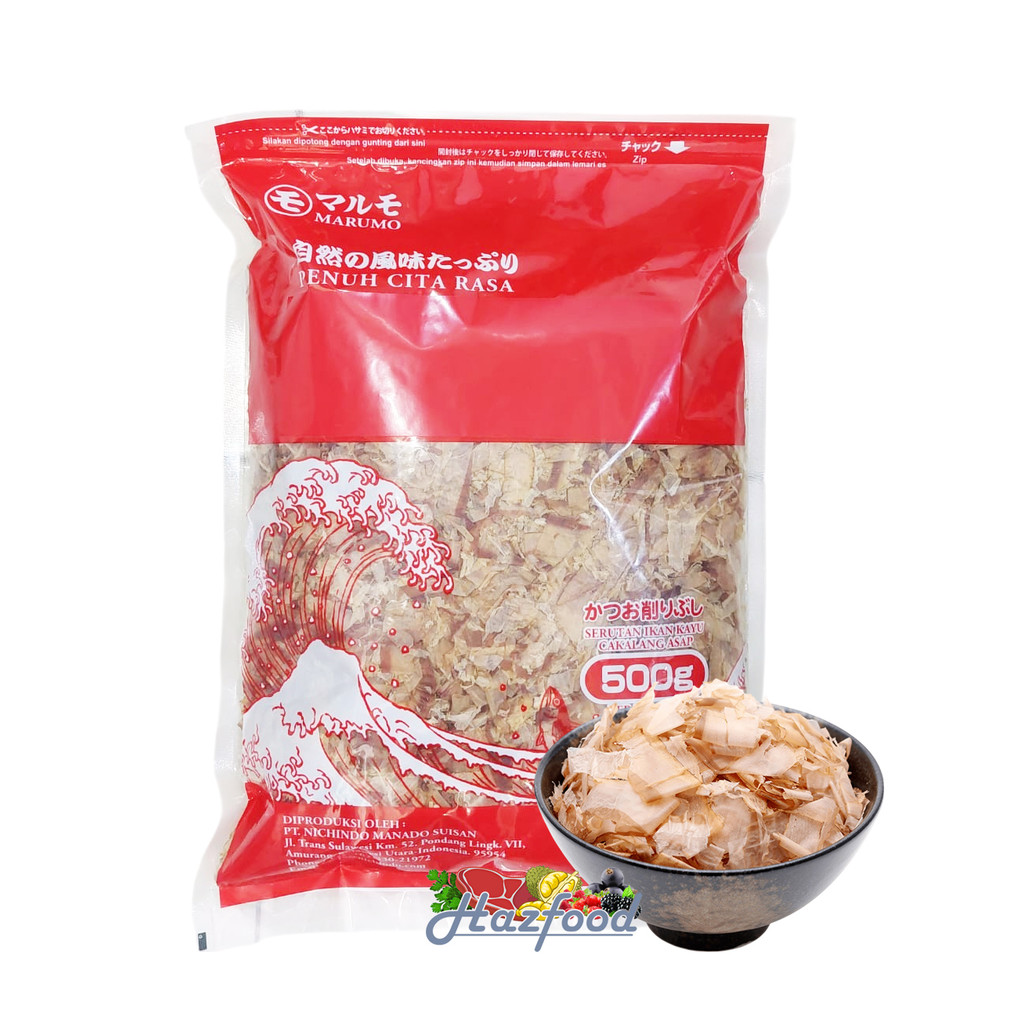 

Marumo Katsuobushi 500 Gram - Serutan Ikan Cakalang Asap Toping Takoyaki HALAL