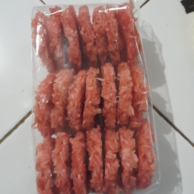 

Rengginang Mentah Beras Ketan Bumbu Bawang Gurih Renyah Ngembang Siap Goreng