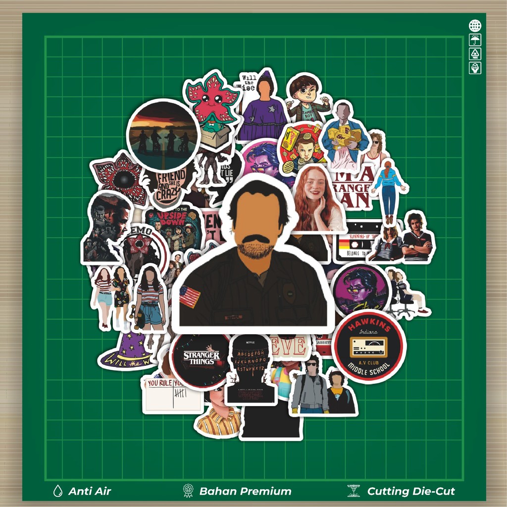 

HOT 50 PCS STIKER Stiker ★ Stranger Things v3 Stiker Fashion Cars Decal Dingin Kartu Album Custom Vinyl Anti Air- Sticker Aesthetic Buku Journal Koper Casing HP Tablet Laptop Helm Motor Botol Minum