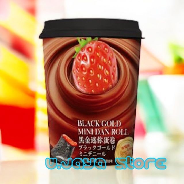 

Meliundo Black Golden Mini Egg Roll Strawberry Flavor 88g Crepes Rasa Stroberi