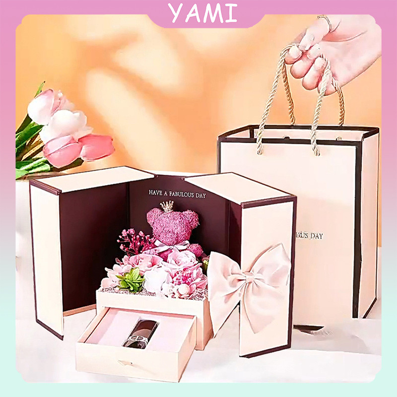 

Hidden Jewelry Box - Eternal Rose Gift Box / Kotak Perhiasan Bunga Mawar / Kotak Hadiah Mawar Gift Box Mawar / Kado Pasangan / Anniversary Ulang Tahun Hadiah