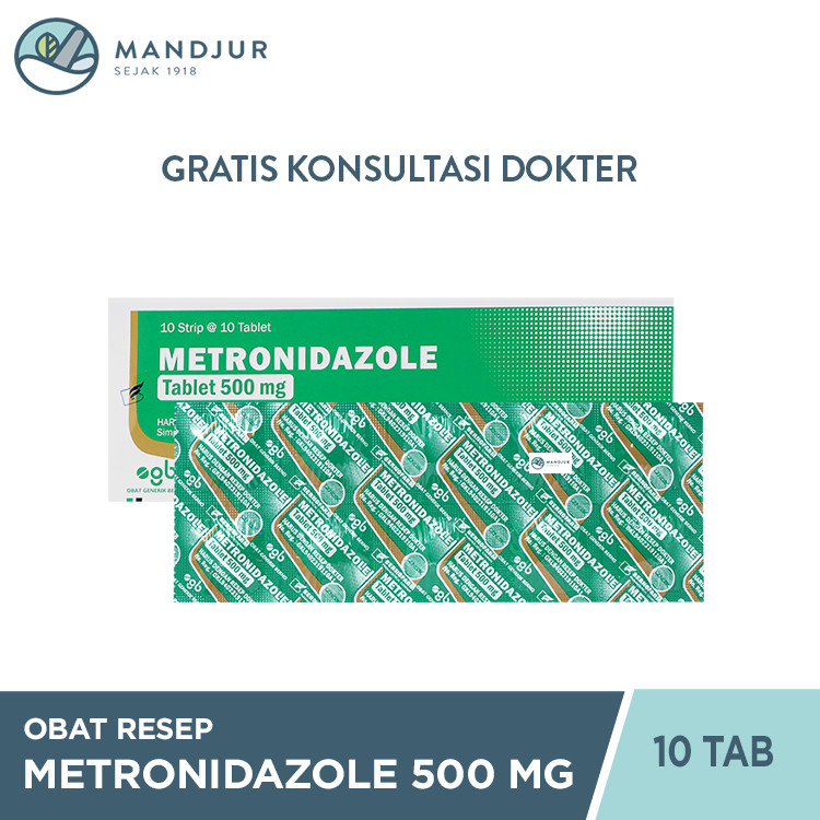 METRONIDAZOLE GENERIK BERNOFARM 500 MG 1 STRIP @ 10 TABLET