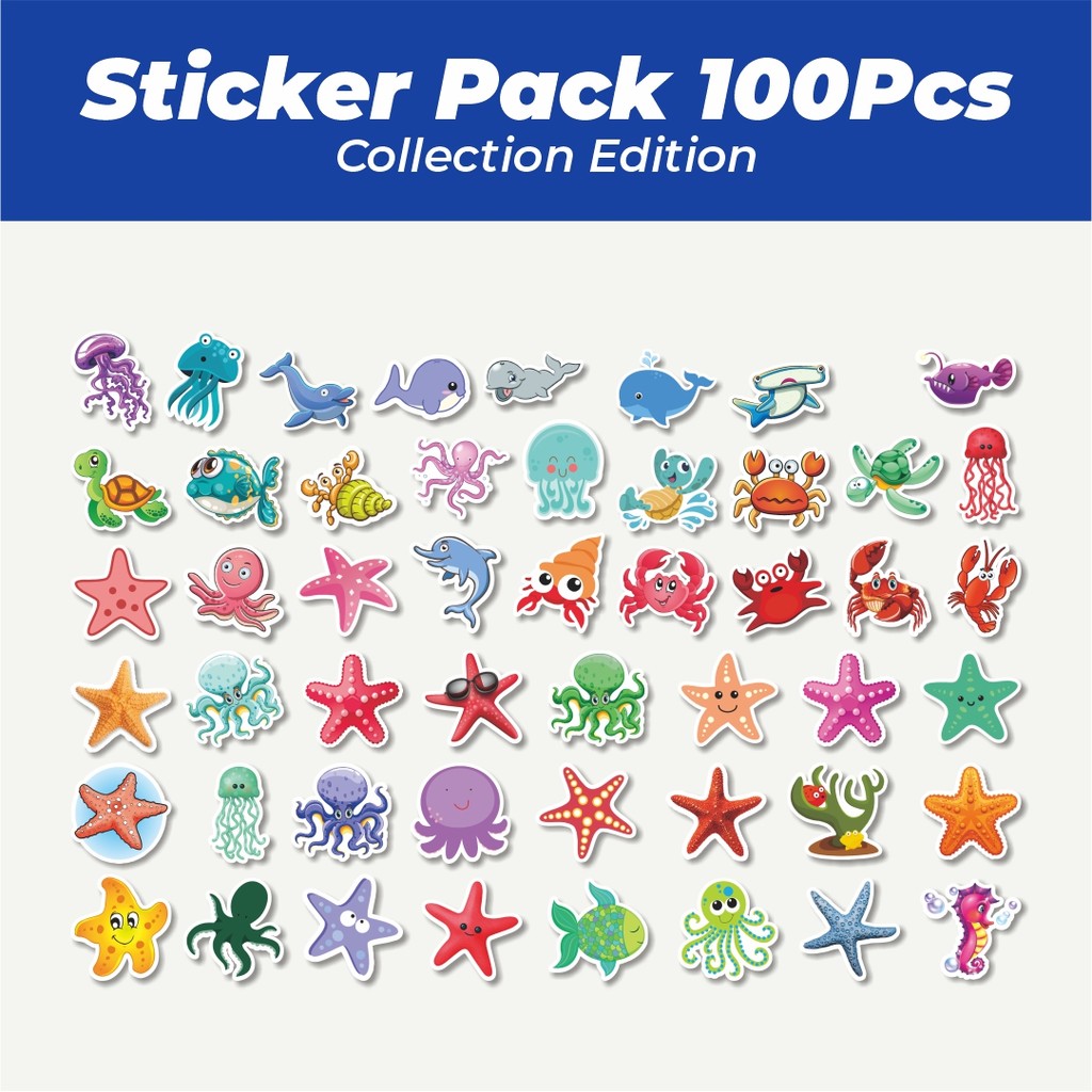 

Hot Stiker Magic Sea Series 3 [Seri Laut Ajaib] Lucu Anti Air Stikers Berperekat Waterproof Sticker Decal Buat Motor Helm Buku Journal Koper Casing HP Laptop Botol Minum
