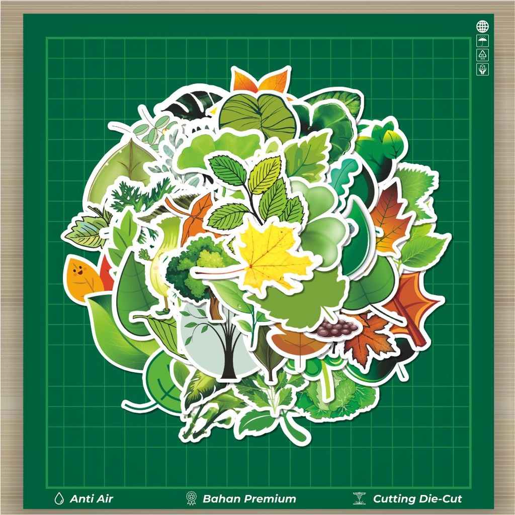 

HOT 50 PCS STIKER Stiker Leaves & Flowers [Daun & Bunga] Stiker Fashion Cars Decal Dingin Kartu Album Custom Vinyl Anti Air- Sticker Aesthetic Buku Journal Koper Casing HP Tablet Laptop Helm Motor Botol Minum