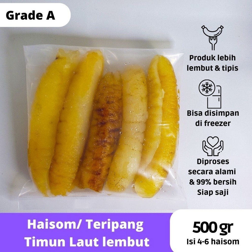 

Teripang haisom lembut lembek 500gr bangka belitung siap masak hoisem hai som ready to cook frozen fresh