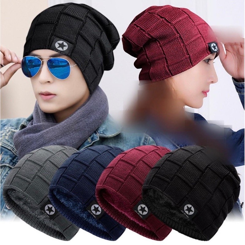 Topi Kupluk Beanie Pria Wanita Bahan Acrylic Wol