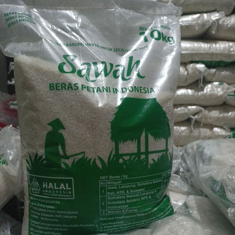 

Beras 10kg cap Sawah, Beras Putih, Beras Medium, Beras Enak