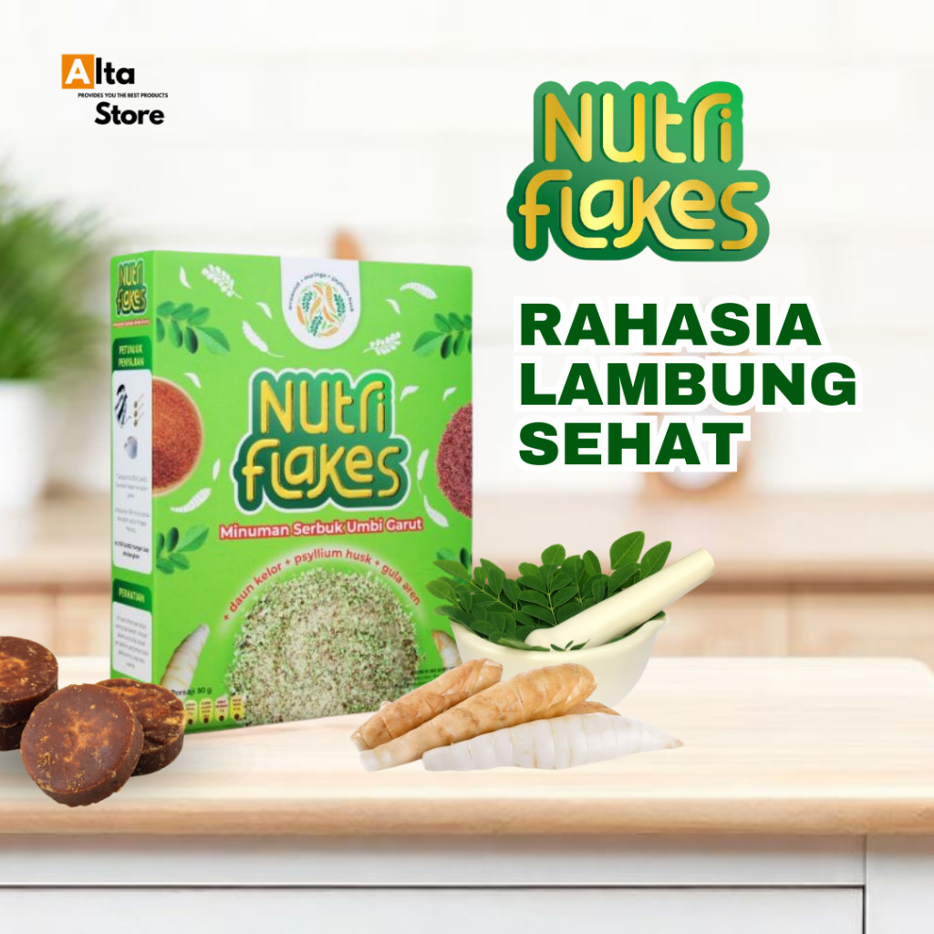 

NUTRIFLAKES SOLUSI ASAM LAMBUNG - Sereal Sehat Umbi Garut Asli 100% Original Aman Untuk Asam Lambung Sumatra