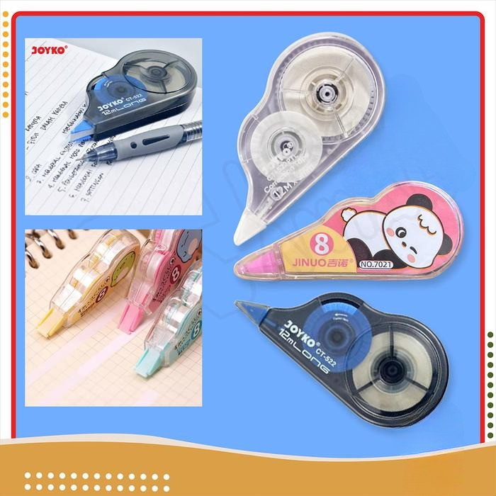 

[Tokome23] COD JOYKO Correction Tape / Pita Koreksi Joyko CT-522 / Tipe x Kertas Tip x Roll Tipex