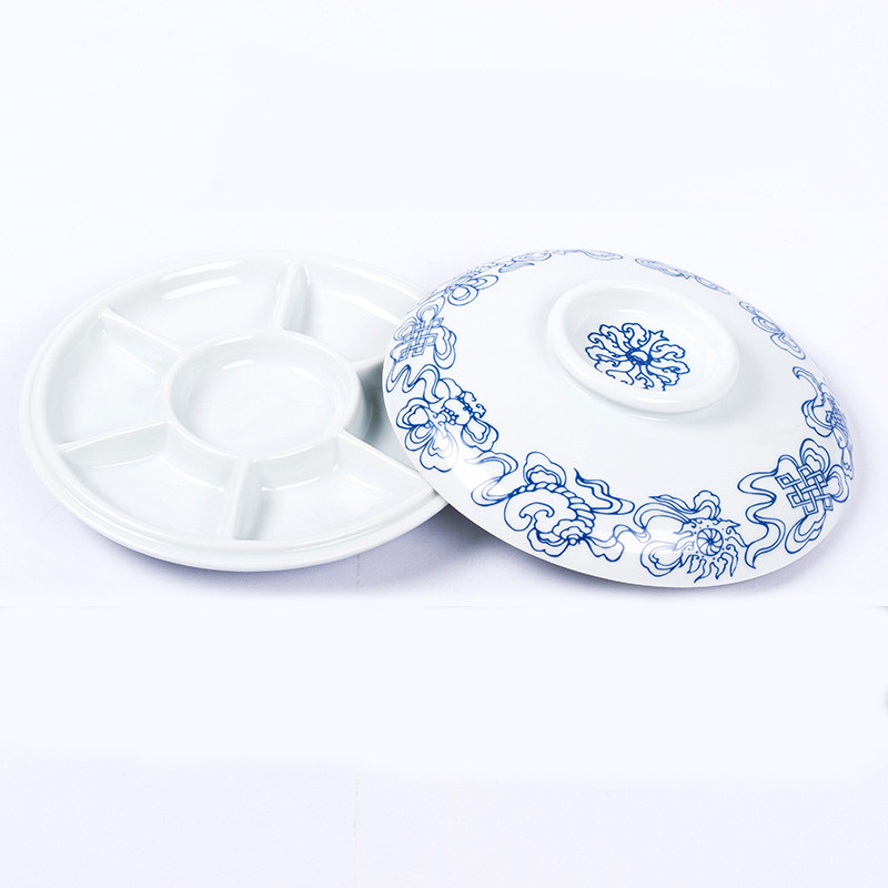 

Blue and White Porcelain Multi-functional Eight Treasure Palette Ink Tank Ink Tank Art Painting Paint Box Supplies