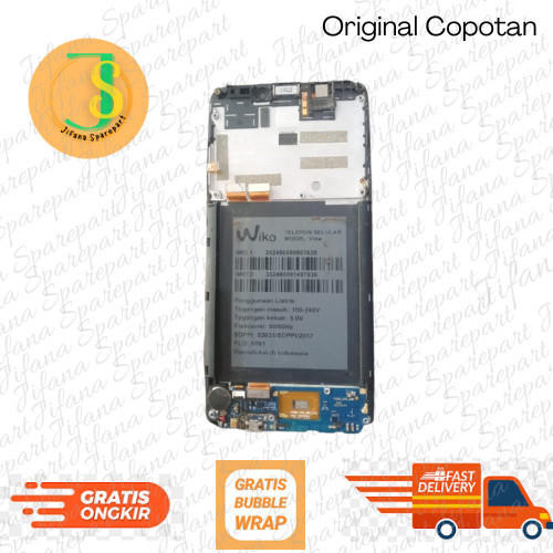 Wiko Upulse Lite LCD+Dudukan LCD+Buzzer Getar+Carger Conector+Flexible Speaker Original Copotan