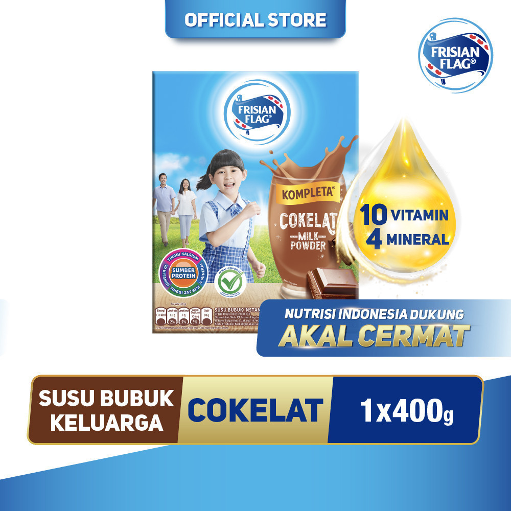 

Frisian Flag Susu Bubuk Keluarga Kompleta Cokelat 400g