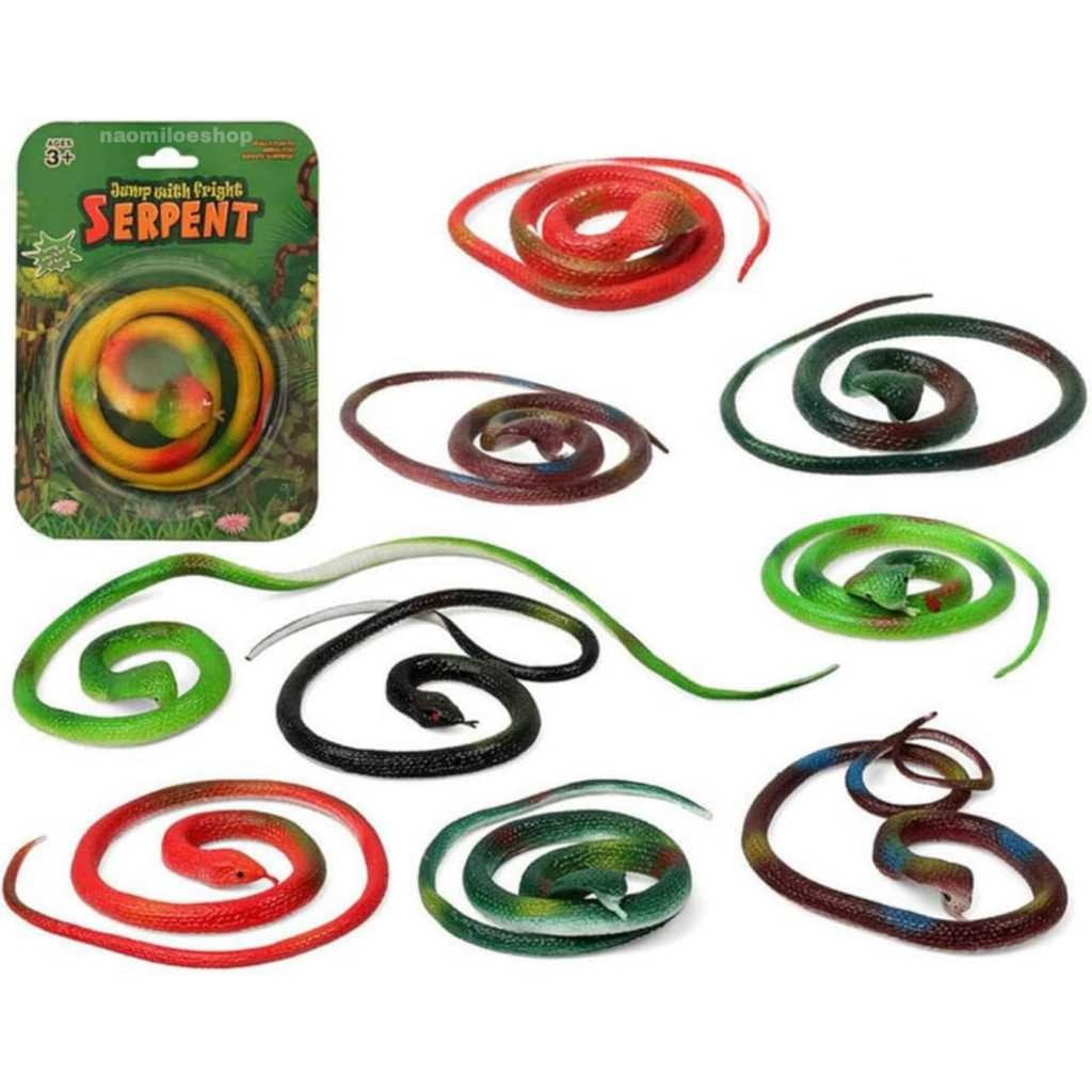 mainan ULAR KARET 72cm mika TERBARU MAINAN BINATANG ULAR KARET LENTUR KENYAL SEPERTI ULAR ASLI PANJA