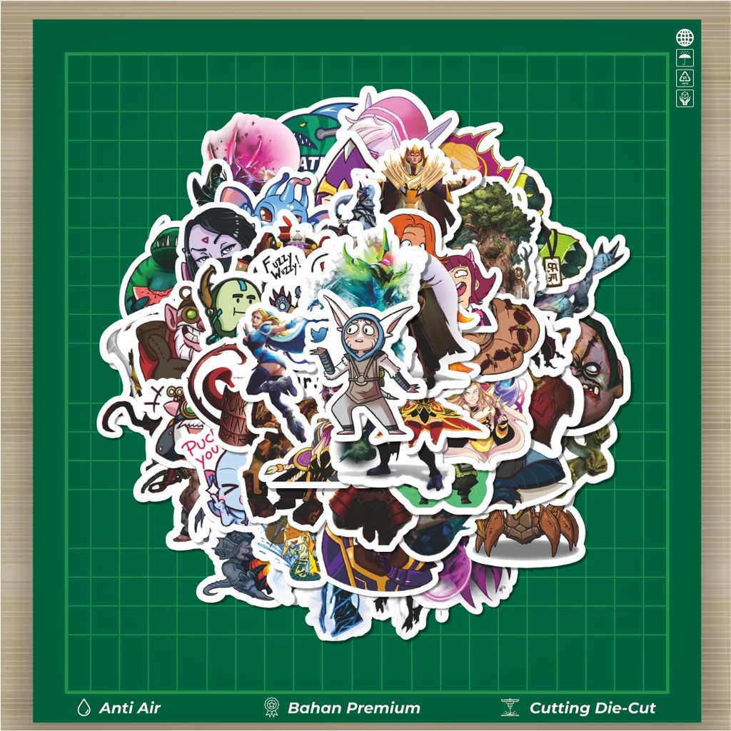 

HOT 50 PCS STIKER Defend Of The Ancient - DOTA Series 3 Fashion Cars Decal Dingin Kartu Album Custom Vinyl Anti Air- Sticker Aesthetic Buku Journal Koper Casing HP Tablet Laptop Helm Motor Botol Minum