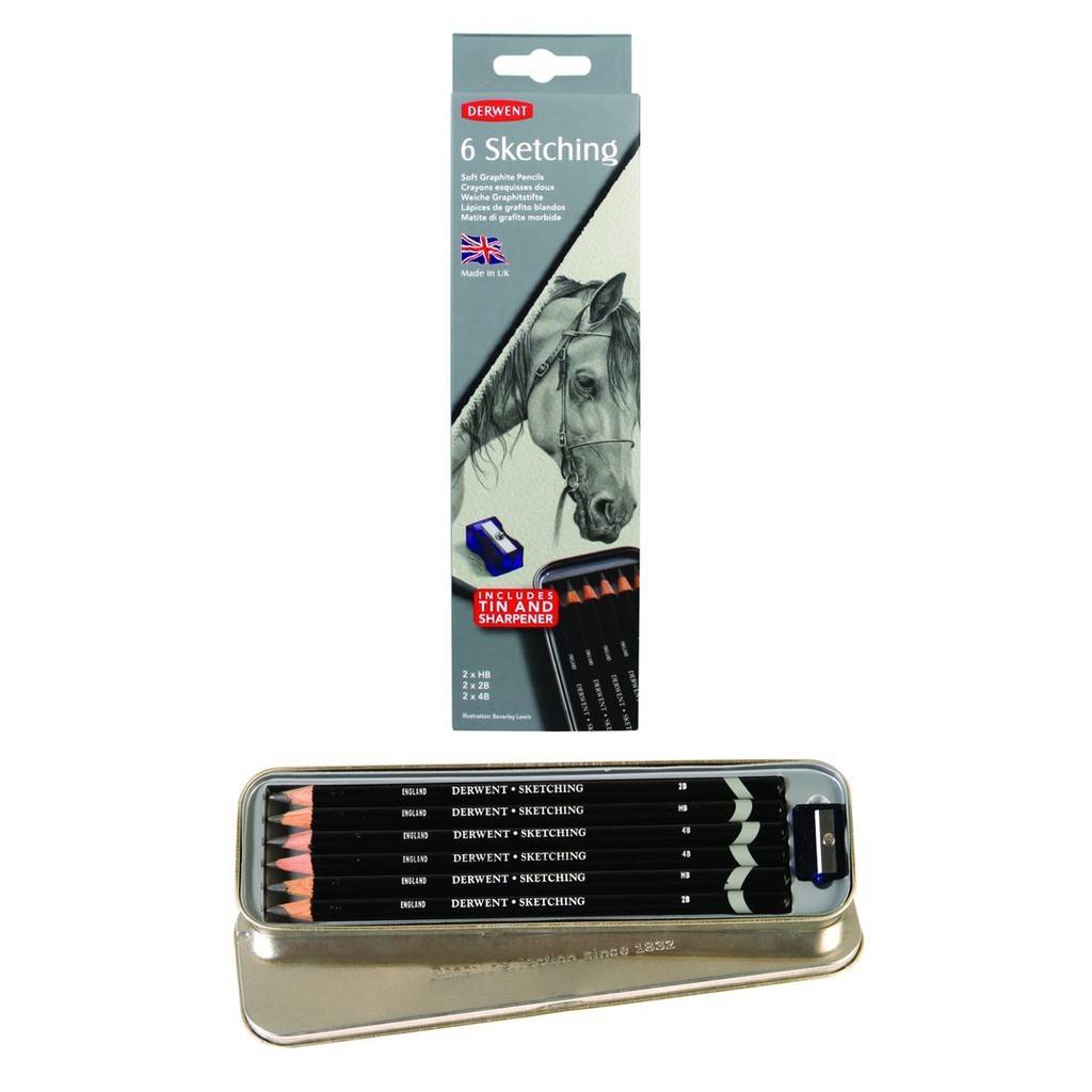 

derwent sketching 6 tin case