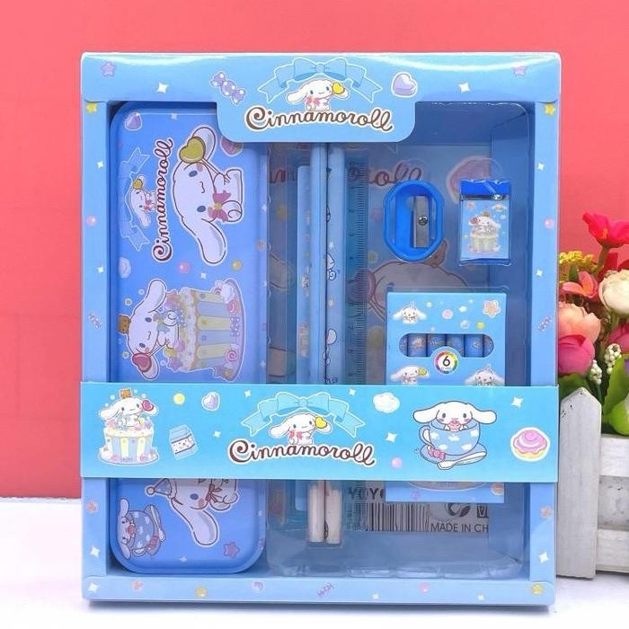 

Tempat Pensil Set Anak Alat tulis Set Anak Kotak Pensil Set Kuromi Cinnamoroll My Melody kado - CINNAMOROLL