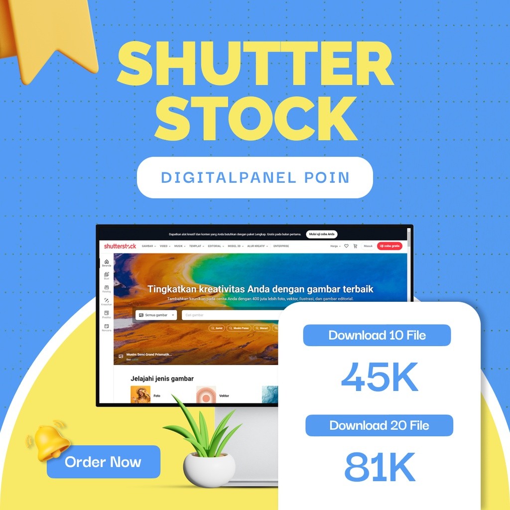 SHUTTERSTOCK PREMIUM | SHUTTERSTOCK 1 BULAN | HISTORY TERSIMPAN WALAU MASA AKTIF HABIS