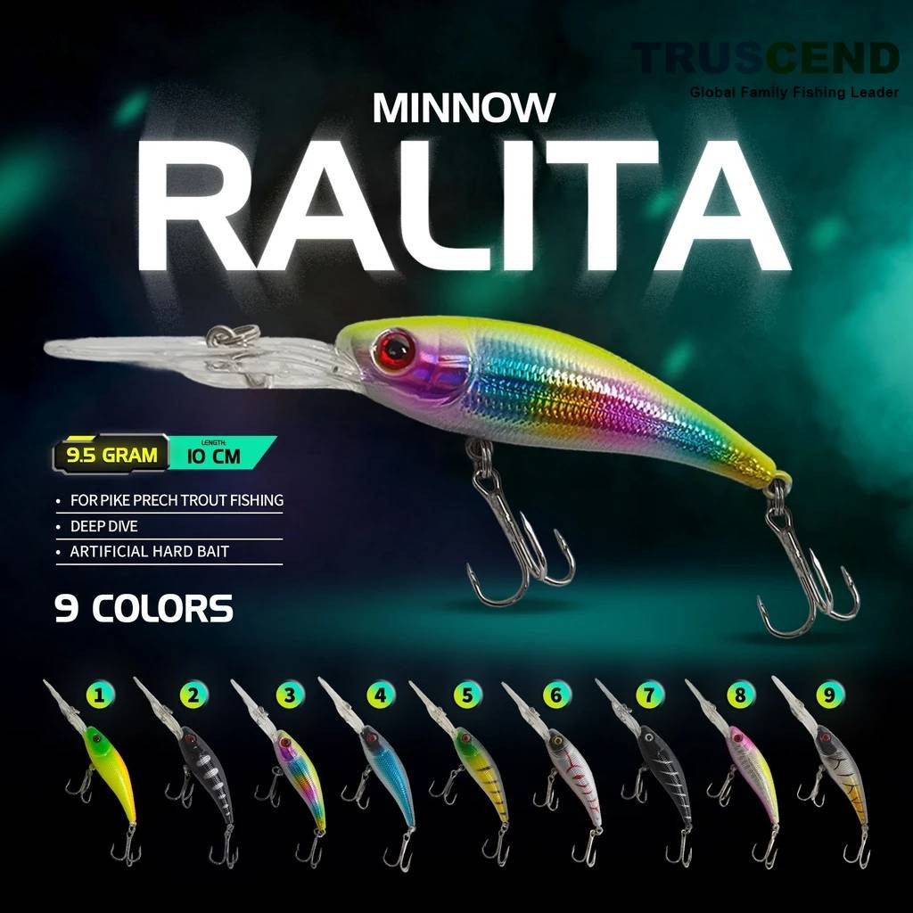 TRU ANDEMAN RALITA MINNOW DEEP DIVE SUSPENDING ACTION 10 CM 9.5 GR