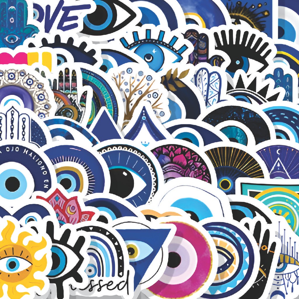 

Stiker Cutting Pack Stiker Evil Blue Eyes Series [Seri Mata Biru] Isi 100Pcs Series Aesthetic Lucu Keren Untuk Koper Bahan Vynil