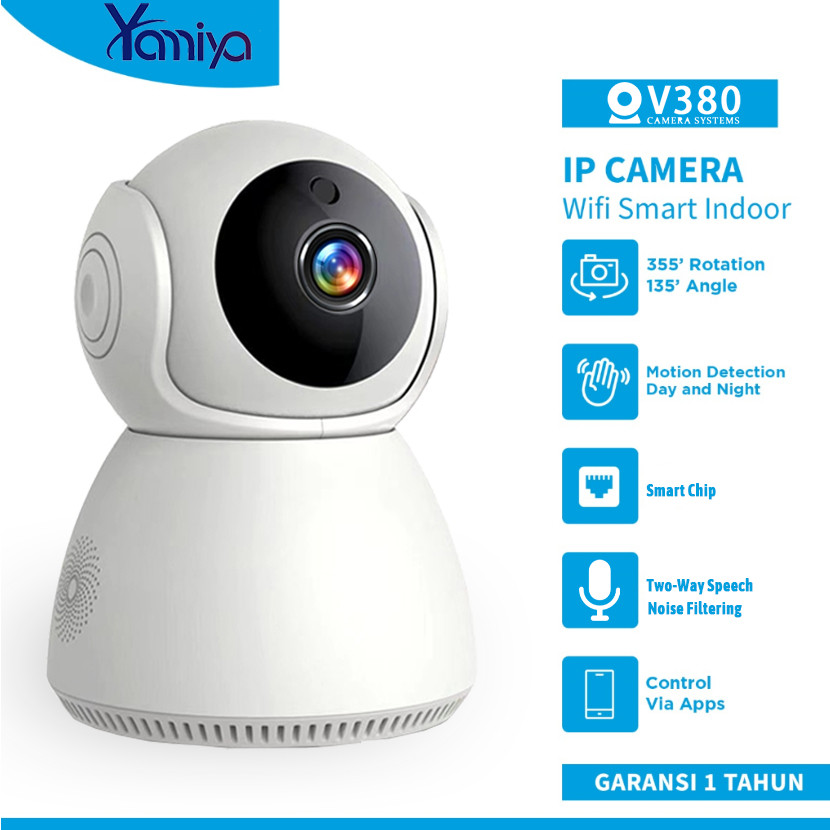 Yamiya IP V380 Q9 CCTV Kamera Wifi Sambung Ke Ponsel 1080P Smart Home Security Surveillance Camera
